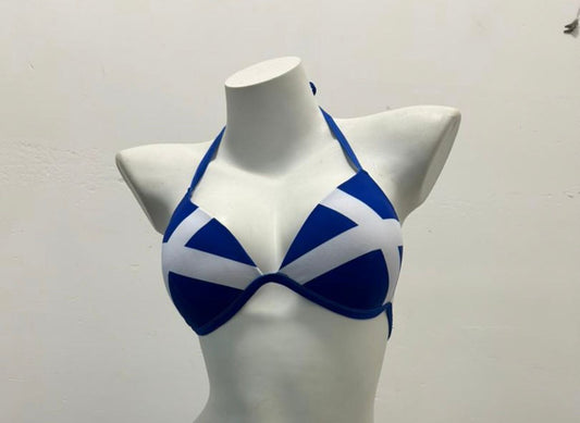 Scotland Flag Push Up Bikini Top